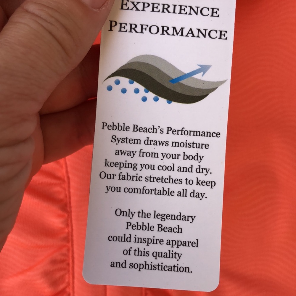 NWT! - PEBBLE BEACH Performance V-Neck Polo - Picture 5 of 9